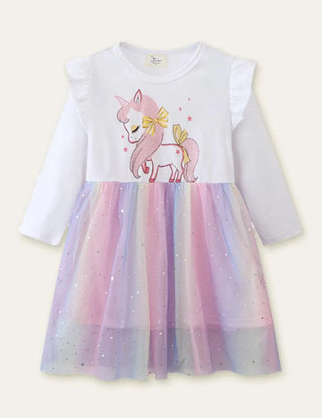 Unicorn Printed Mesh Dress - Mini Taylor